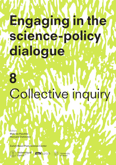 Melanie Paschke/Manuela Dahinden: Engaging in the science-policy dialogue Cover Engaging in the science-policy dialogue