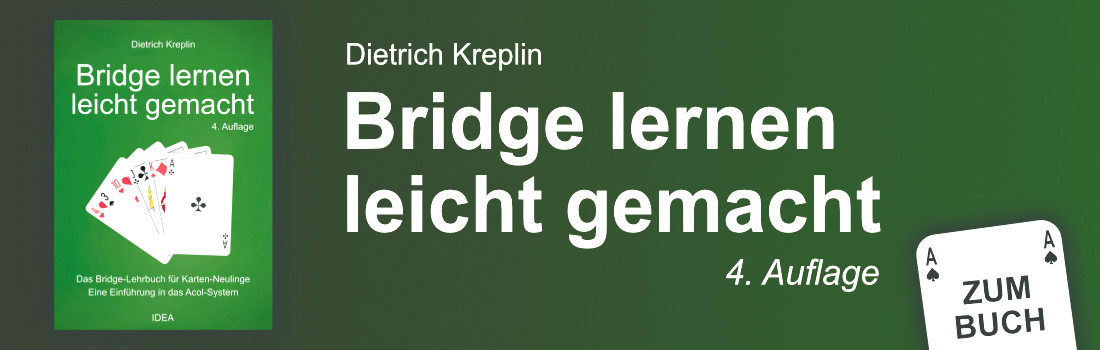 Buchvorstellung Dietrich  Kreplin: Bridge lernen leicht gemacht  