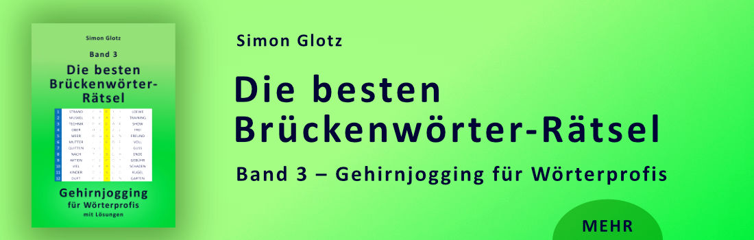 Buchvorstellung Simon Glotz: Die besten Brückenwörter-Rätsel  